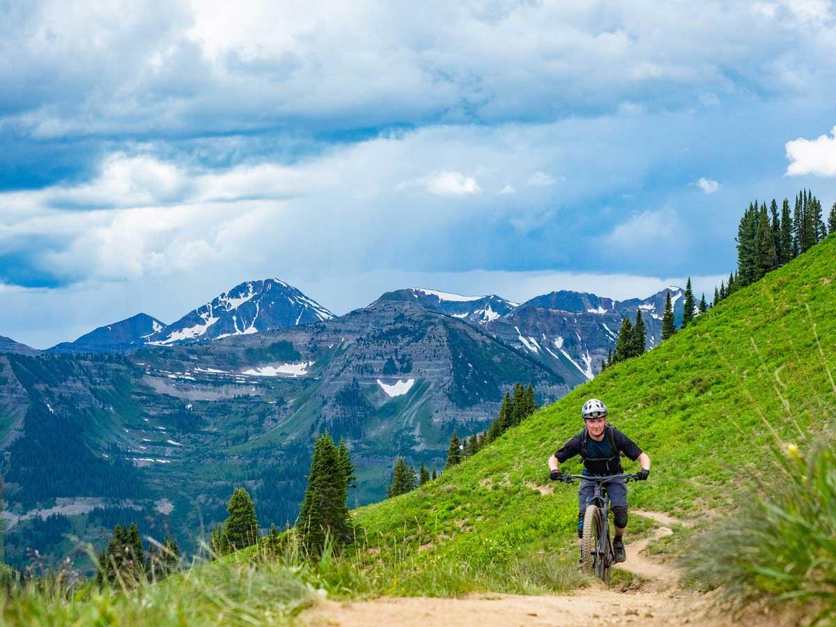 Mountain biking the area's many trails