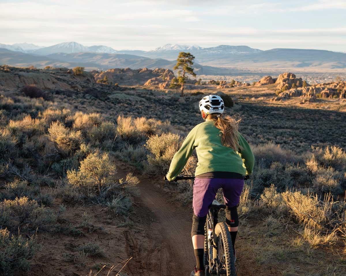 A woman rides the mountain bike trails at Hartman Rocks Recreation Area in Gunnison