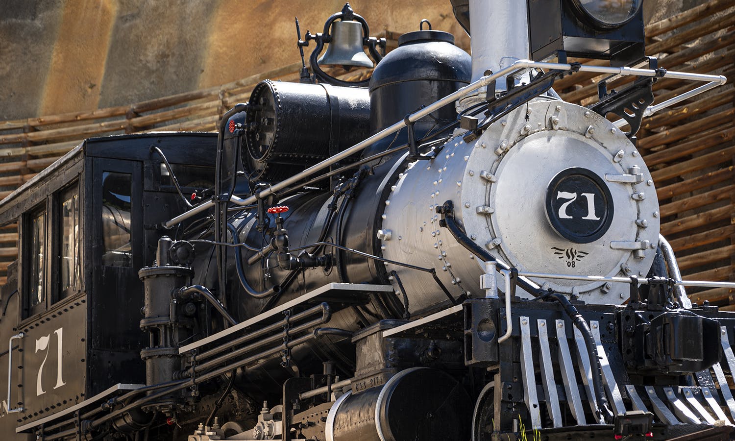 Black engine train in Central City