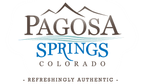 Logo that says Pagosa Springs Colorado Refreshingly Authentic