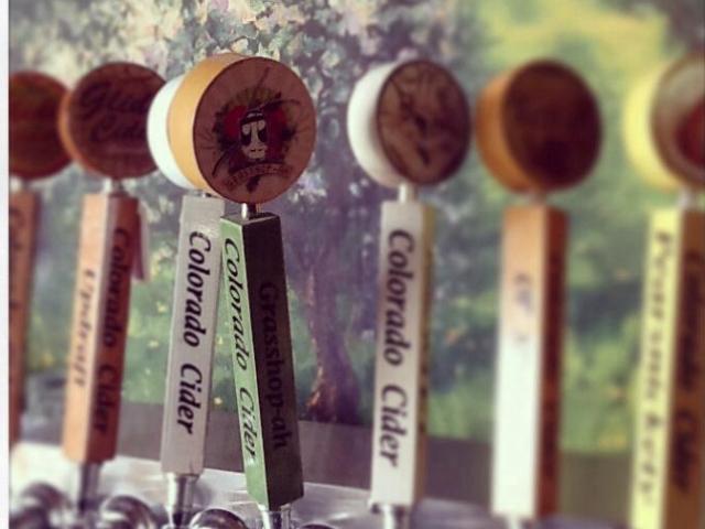 Tap handles at Colorado Cider Company