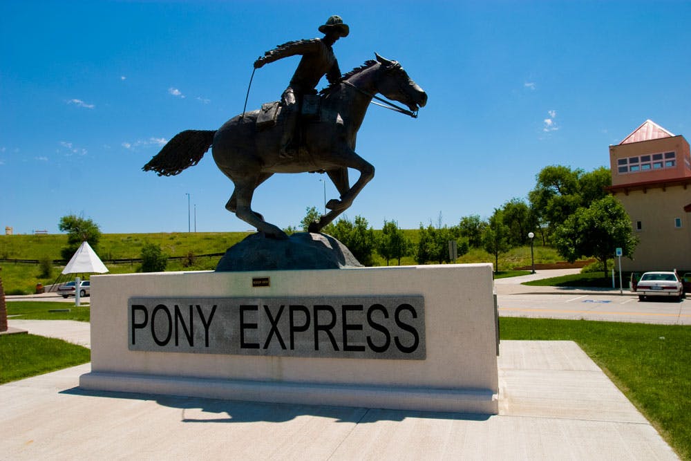 Pony Express Monument in Julesburg