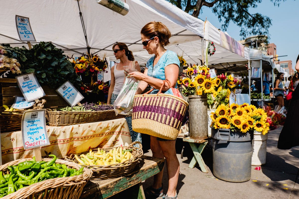 A bounty of fresh produce at the Boulder Farmers Market