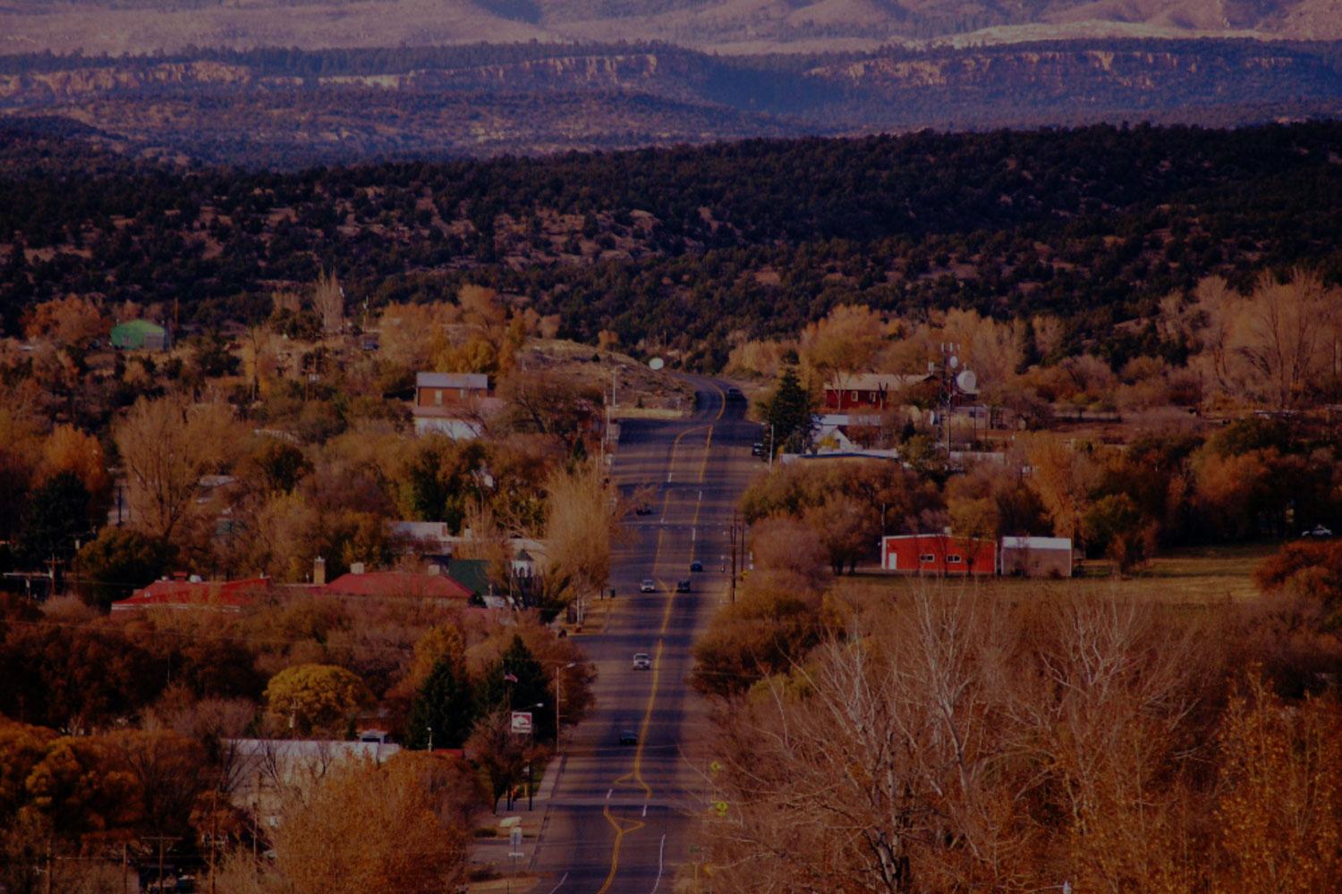 view of Nucla colorado in fall