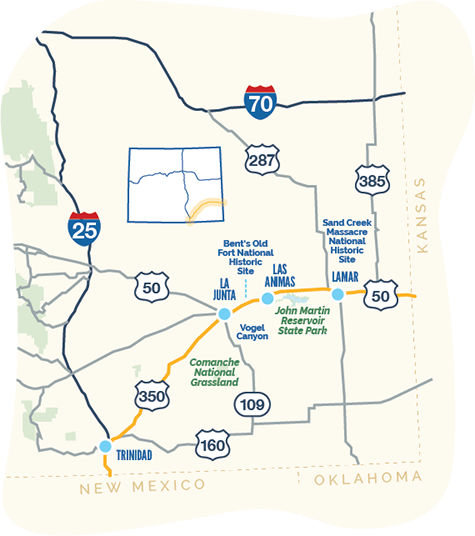 Santa Fe Trail map