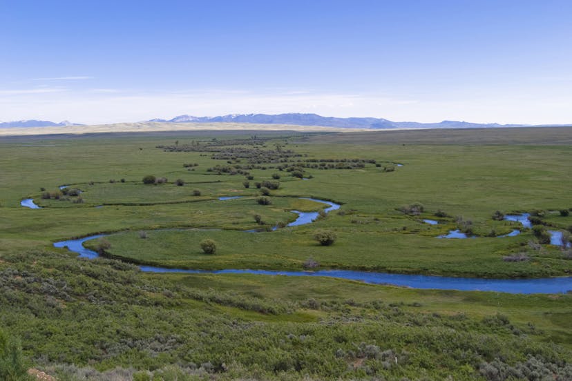 The Illinois River in the Arapahoe National Wildlife Refuge near Walden, Colorado