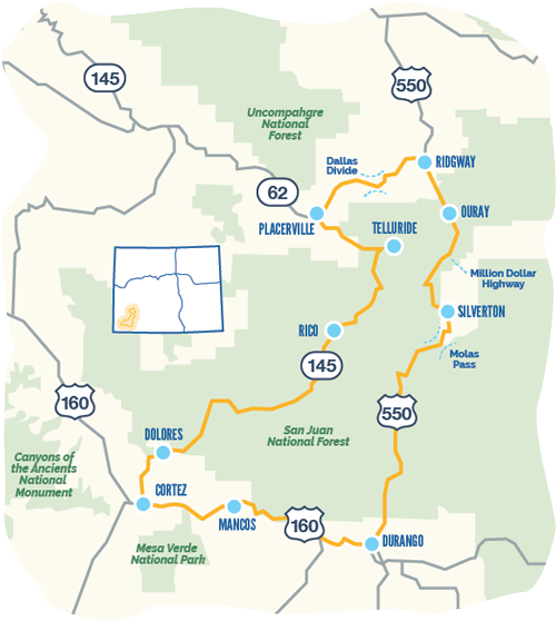 San Juan Skyway Map