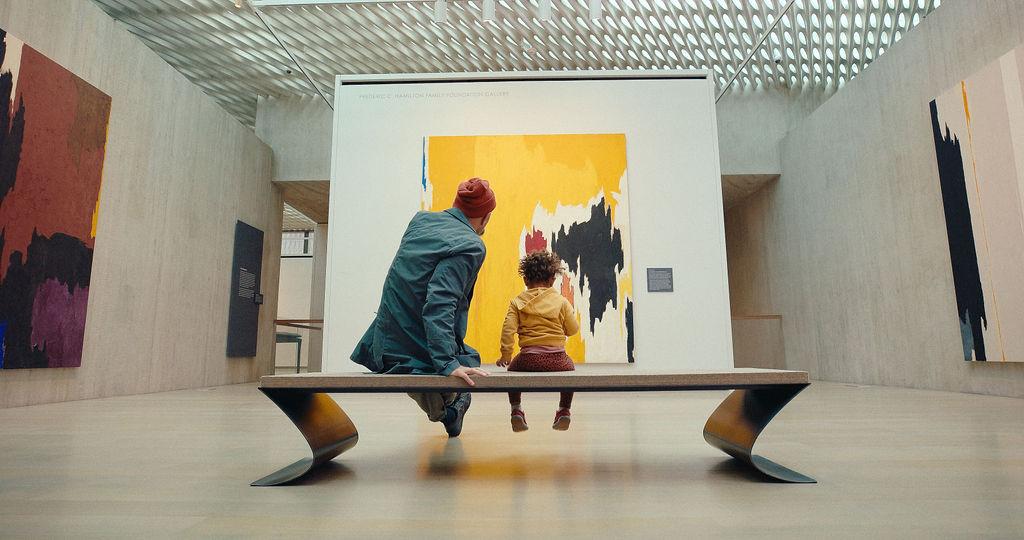 a family visits the clyfford still museum, photo by torch media photo