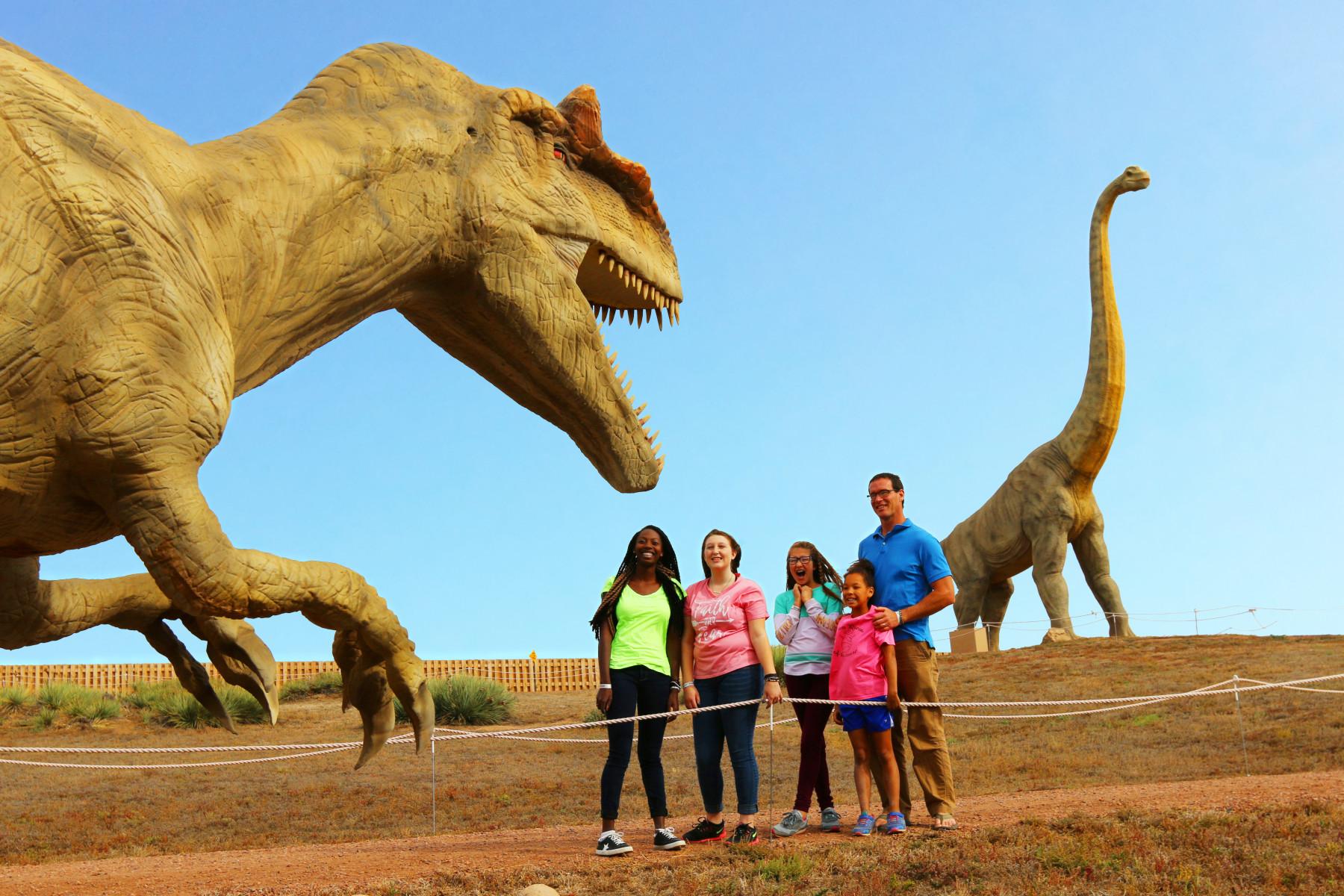 come experience our moving and roaring dinosaurs on our wild walk photo