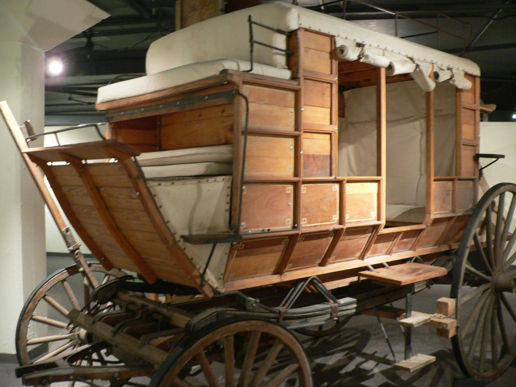 19th century mudwagon stagecoach on display at the museum of the west photo 3