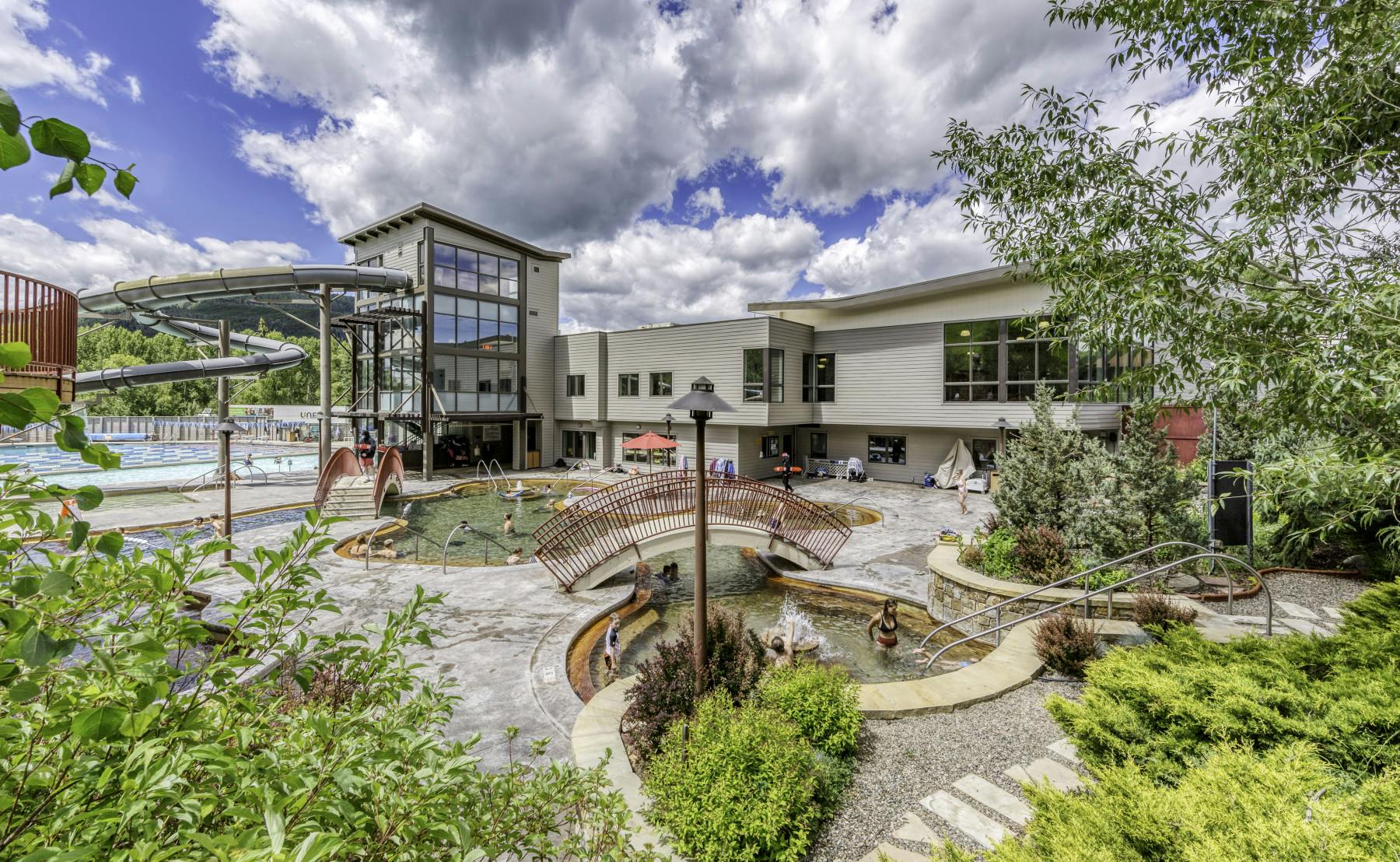 soak, relax & rejuvenate… in the year-round, natural outdoor hot spring pools at old town hot springs, right in the heart of downtown steamboat springs, colorado. photo