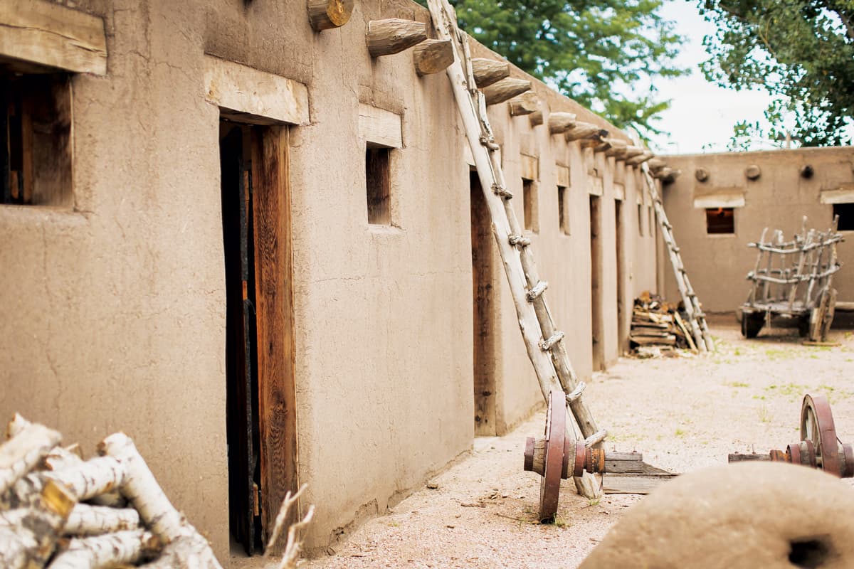 Adobe walls of El Pueblo History Museum