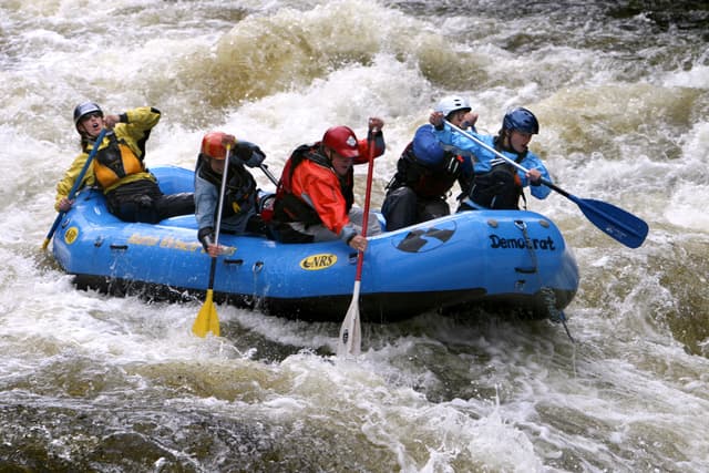 Whitewater rafting on the Cache la Poudre River near Fort Collins