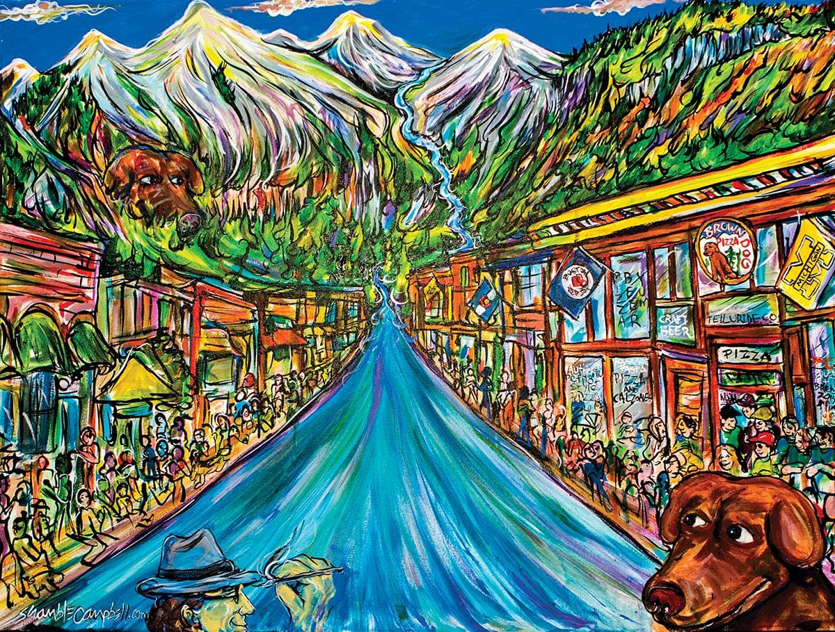 brown dog pizza in telluride photo