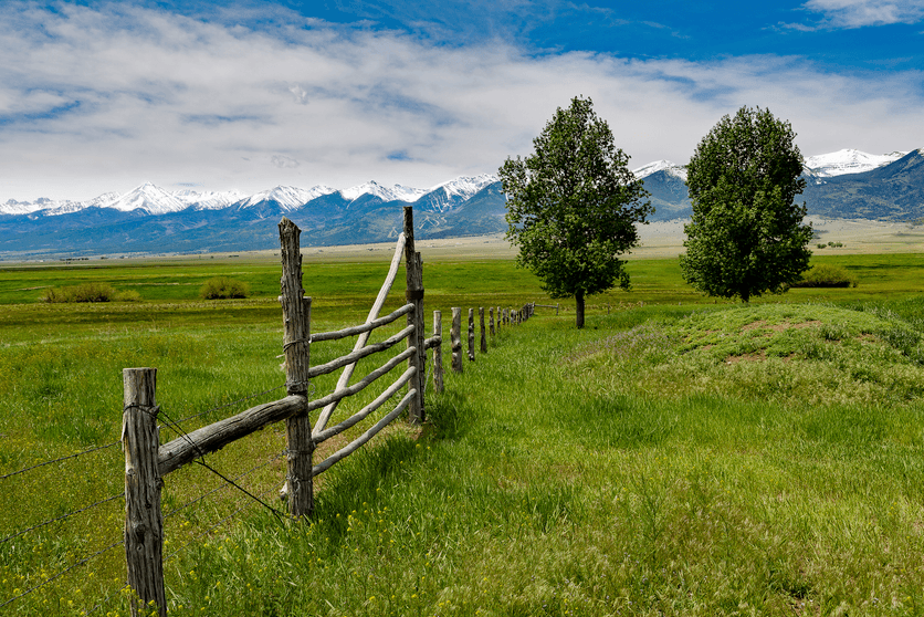 view from beckwith ranch, custer co, colorado photo