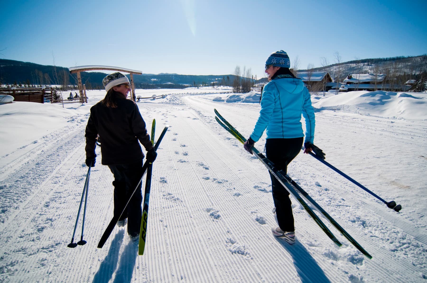 heading out to nordic cross country ski in colorado photo