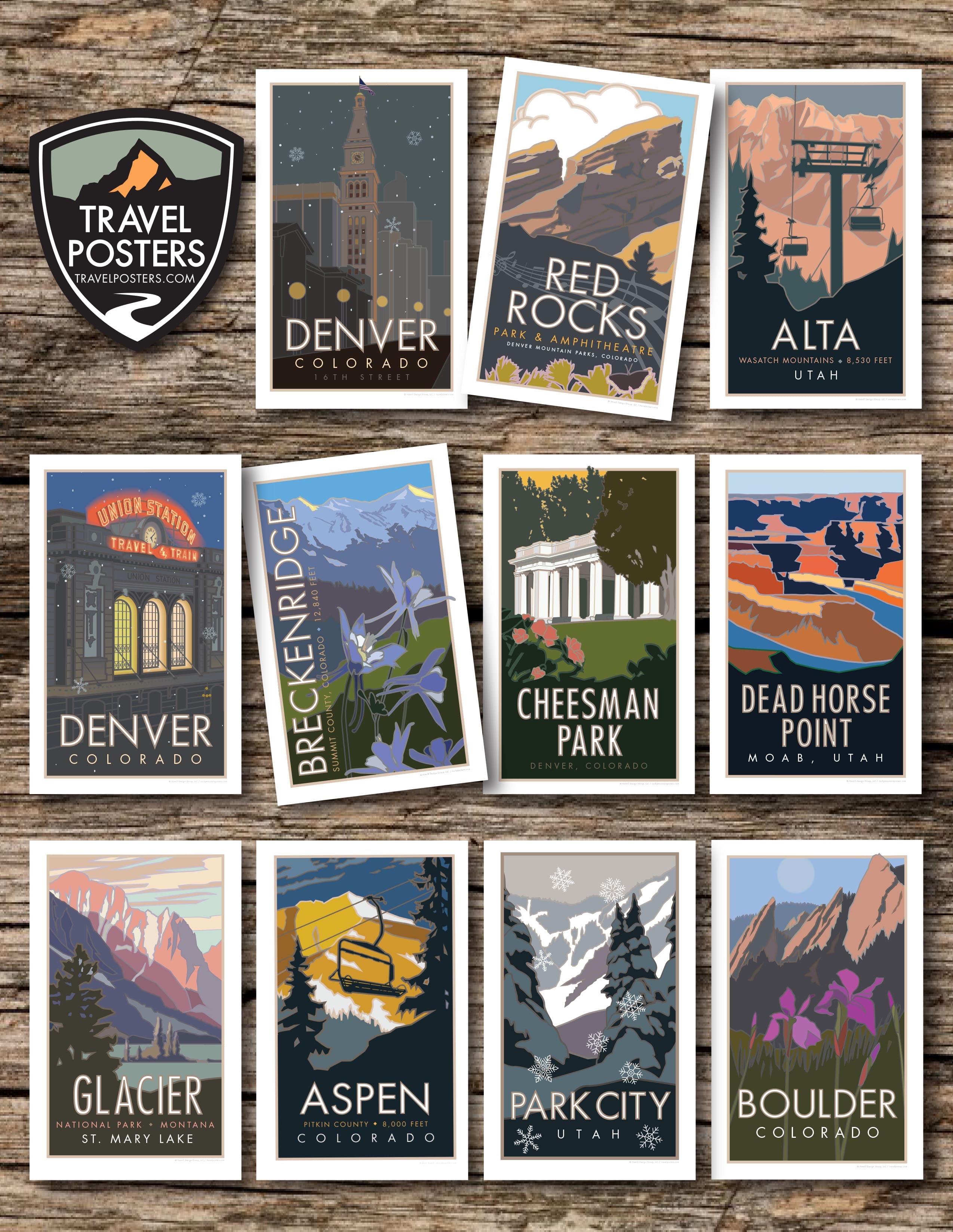 travel posters capture the landscapes and seascapes of the american travel experience. national parks, cities and towns, mountains, rivers and shorelines, and unique landscapes are featured in our designs. photo