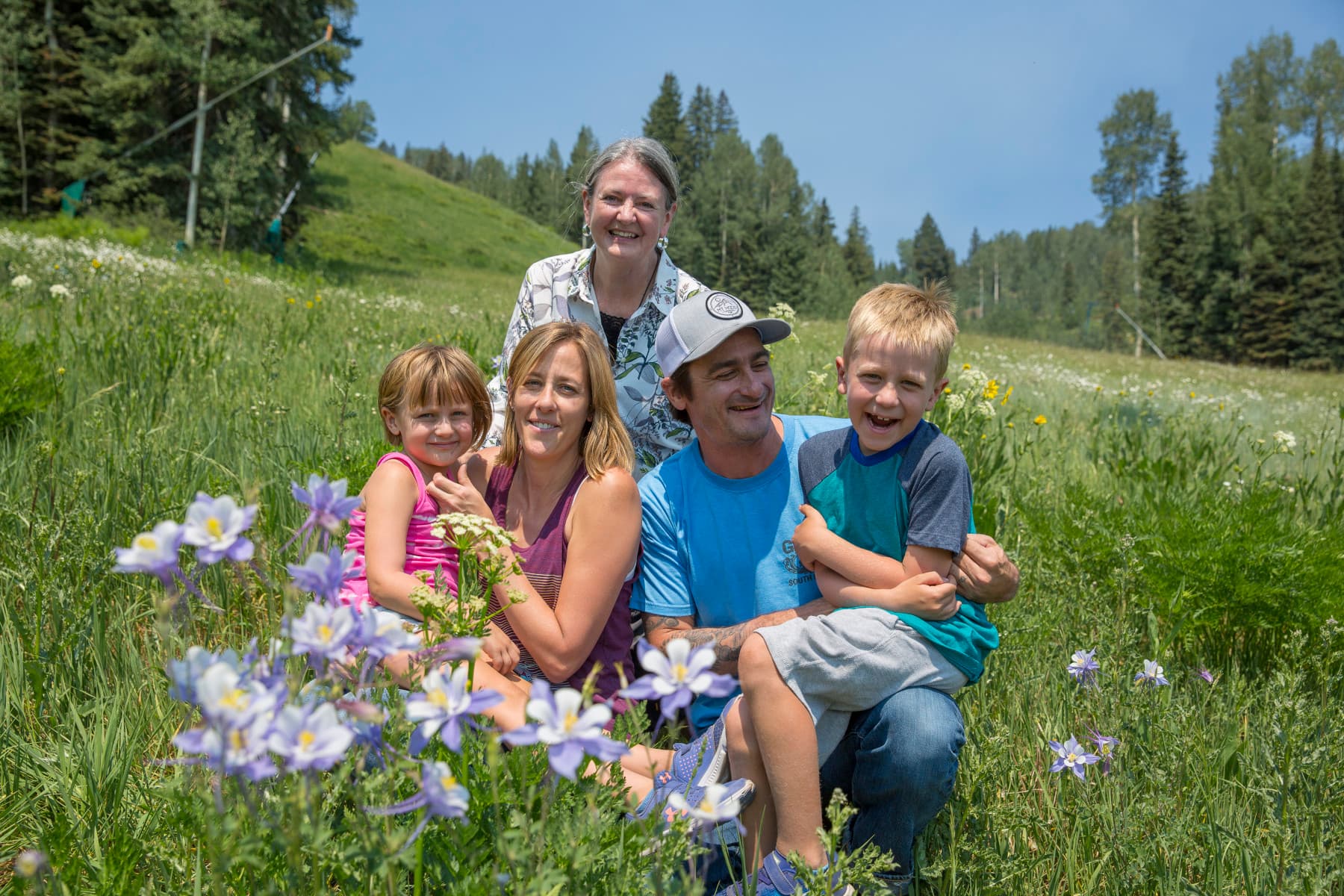family hikes through the wildflowers. photo 5