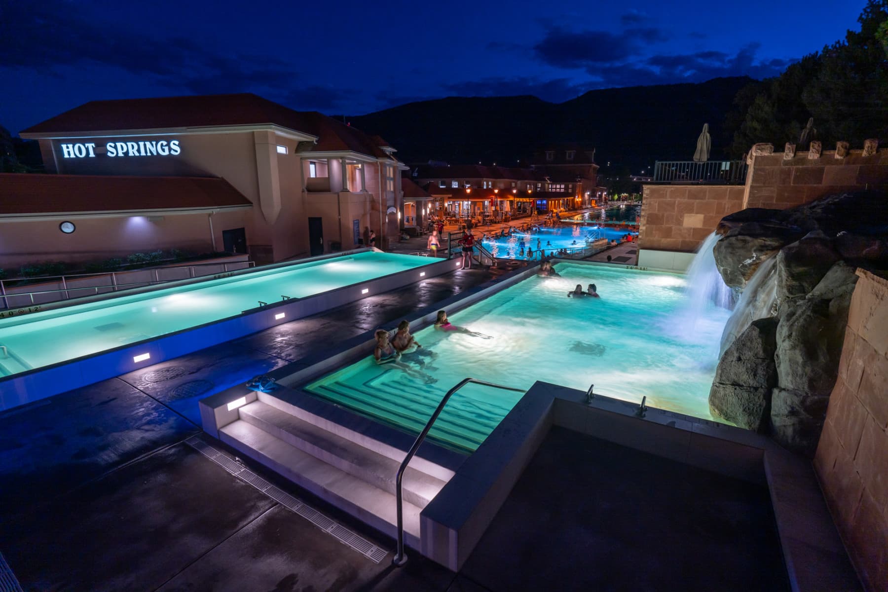 view of the yampah mineral baths at the glenwood hot springs resort photo 11