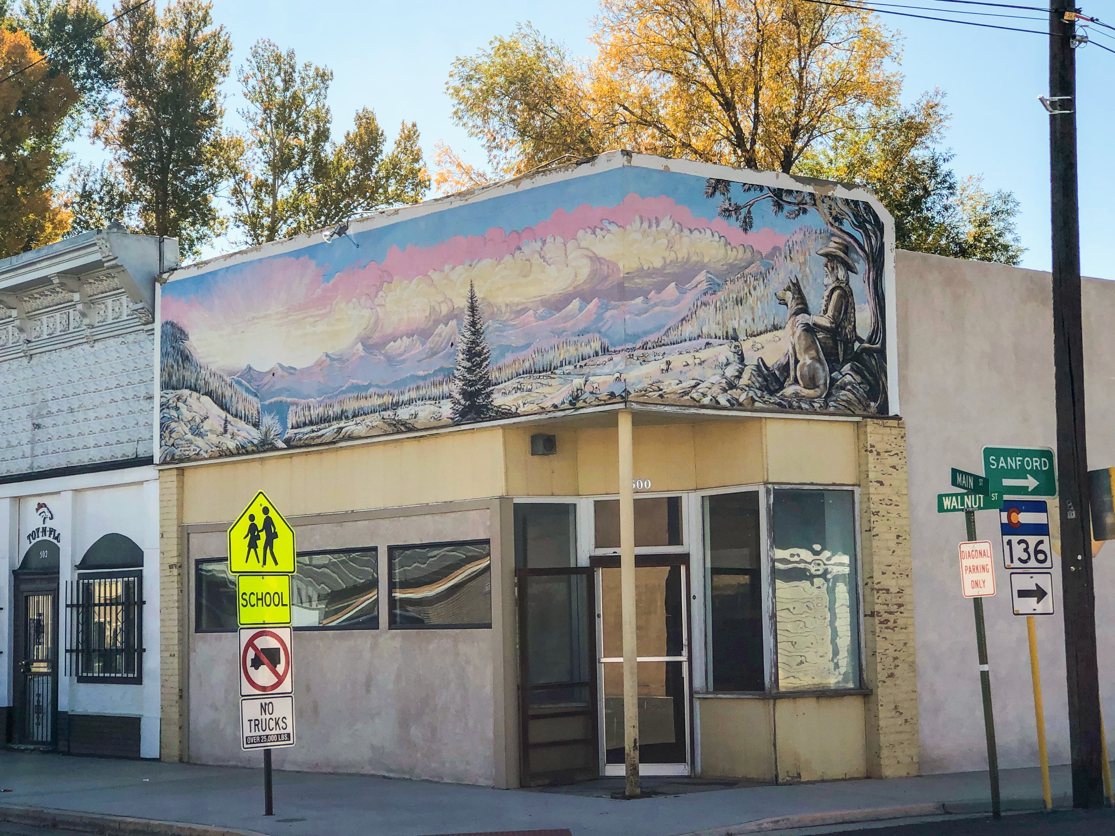 shepherd's sunrise mural in la jara by fred haberlein photo