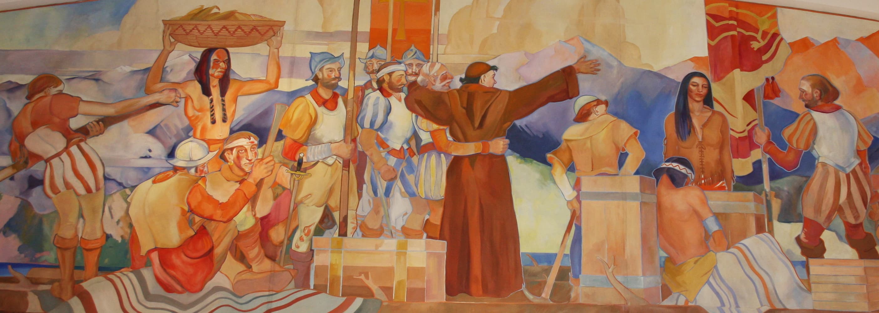 naming of the sangre de cristo mountains mural in alamosa photo