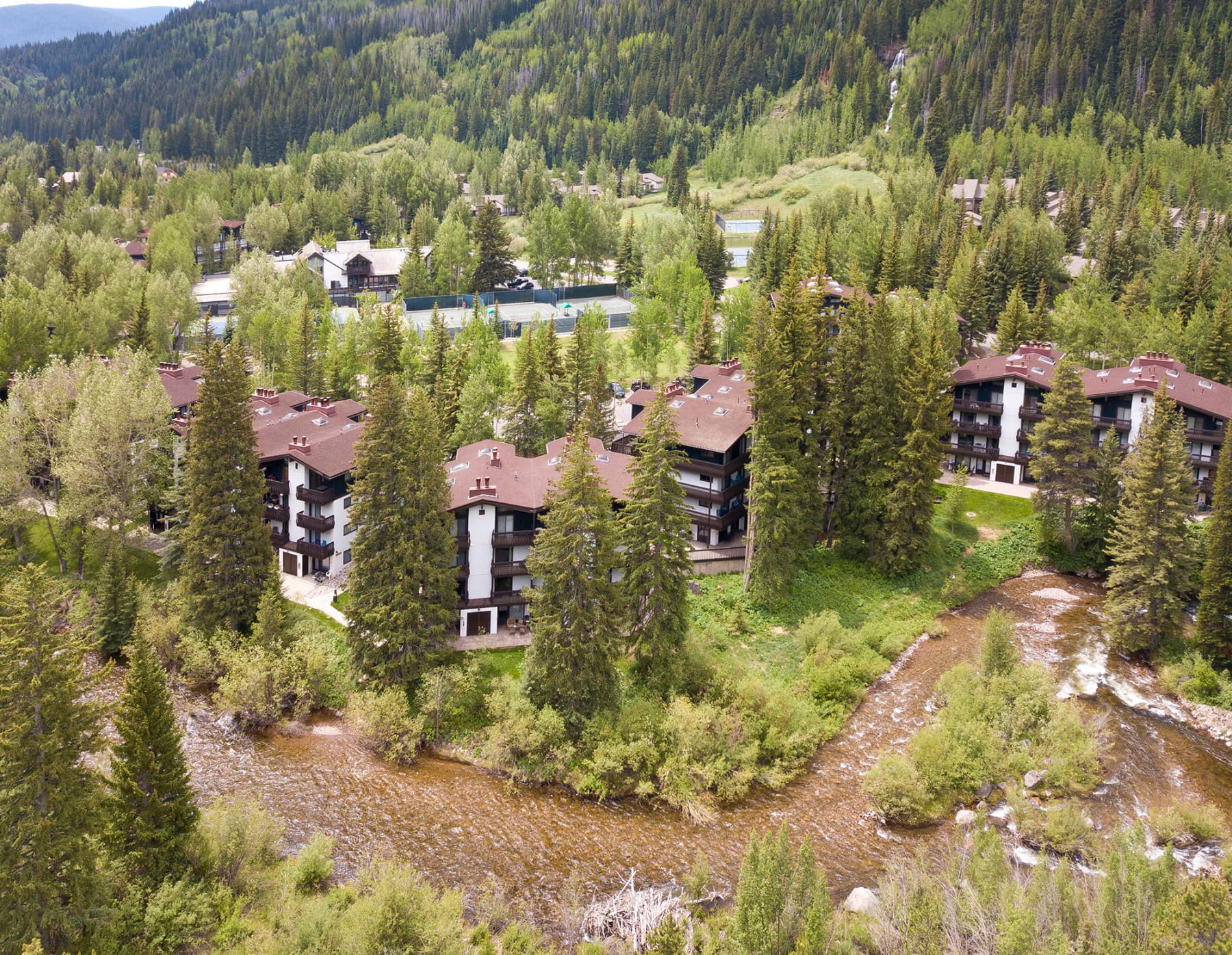 condos along gore creek at the vail racquet club moutain resort photo 4